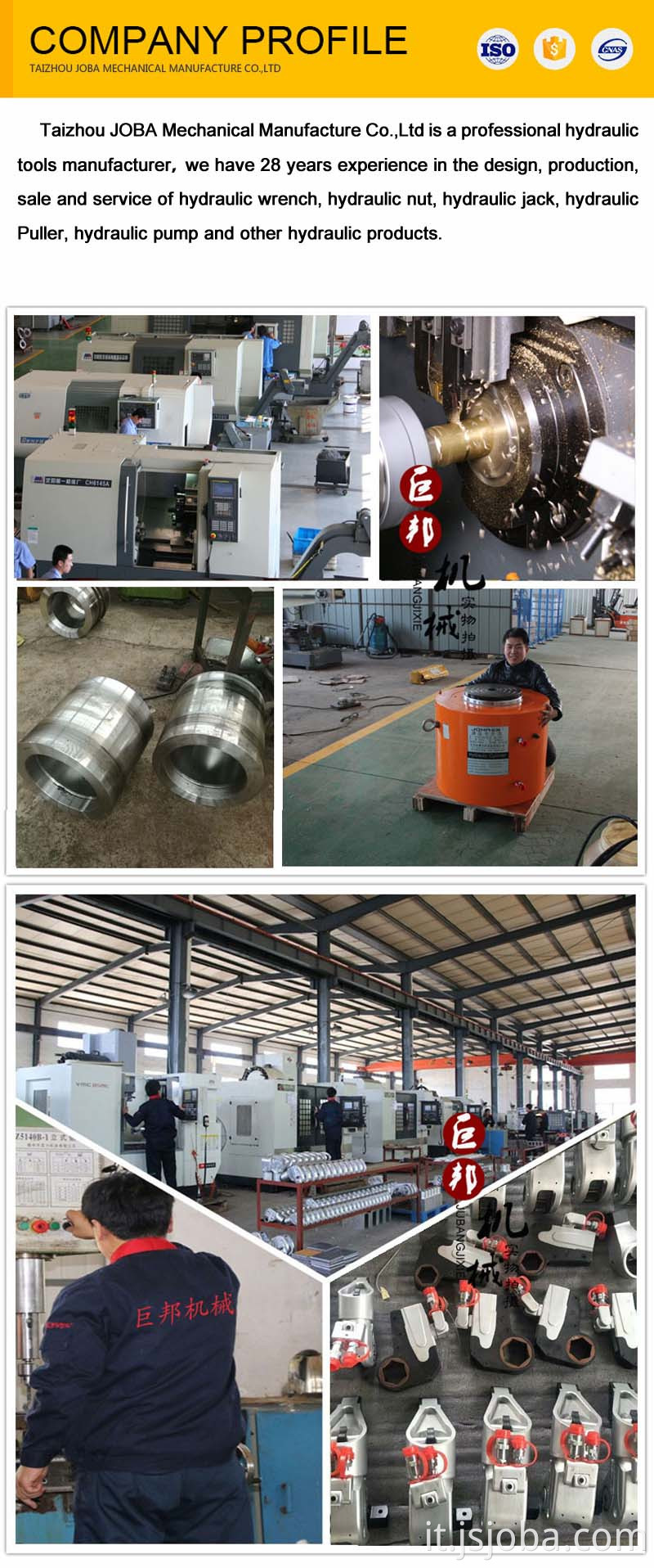 JABA WHCD-SERIESTOOLS HYTORC CILINDRO POTENZA Cina 15000 nm Prezzo cavo a basso profilo Chiave di coppia idraulica